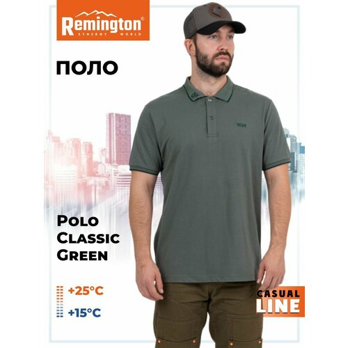 футболка remington размер 46 48 зеленый коричневый Футболка Remington, размер 46/48, зеленый