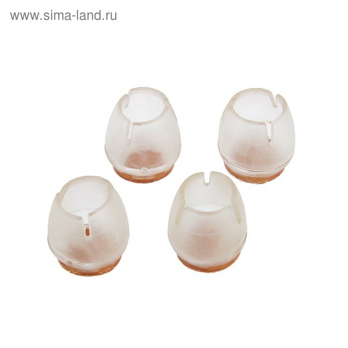 Накладка мебельная круглая тундра, d=17-21 мм, 4 шт, 3609875