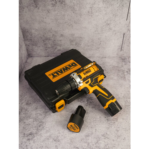 Дрель-Шуруповерт 12В 2 Аккумулятора Зарядное Устройство Кейс Перчатки В Подарок 3800₽