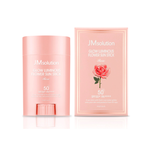 Солнцезащитный стик для сияния кожи JMSOLUTION Glow Luminous Flower Sun Stick Rose SPF50+ PA++++ 21g