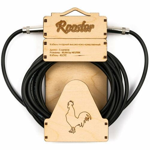 RUS1105 Кабель инструментальный, 5м, Rooster rus0606 кабель инструментальный 6м угловые коннекторы rooster
