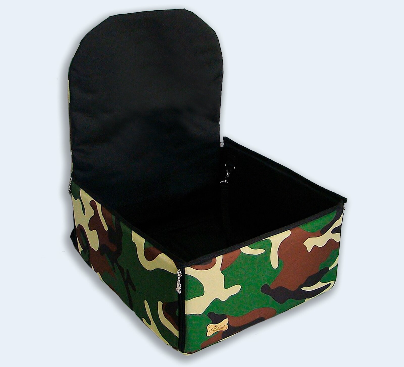 Автогамак для животных Melenni Эконом зеленый камуфляж/черный