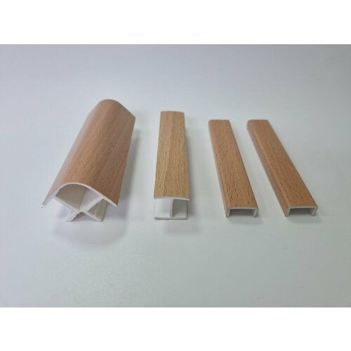 Комплект для цоколя высота 100мм, Цвет Бук светлый, Заглушка торцевая 2 шт, угол 90гр. 1шт, соединение Н-обр. 1шт