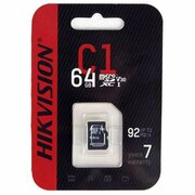 Hikvision карта памяти micro SDXC 64Gb Hikvision Class 10 U1 (HS-TF-C1(STD)/64G/ZAZ01X00/OD)