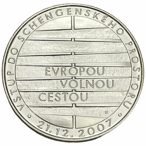 Чехия 200 крон 2008 г. (Вступление Чехии в Шенгенскую зону) с сертификатом