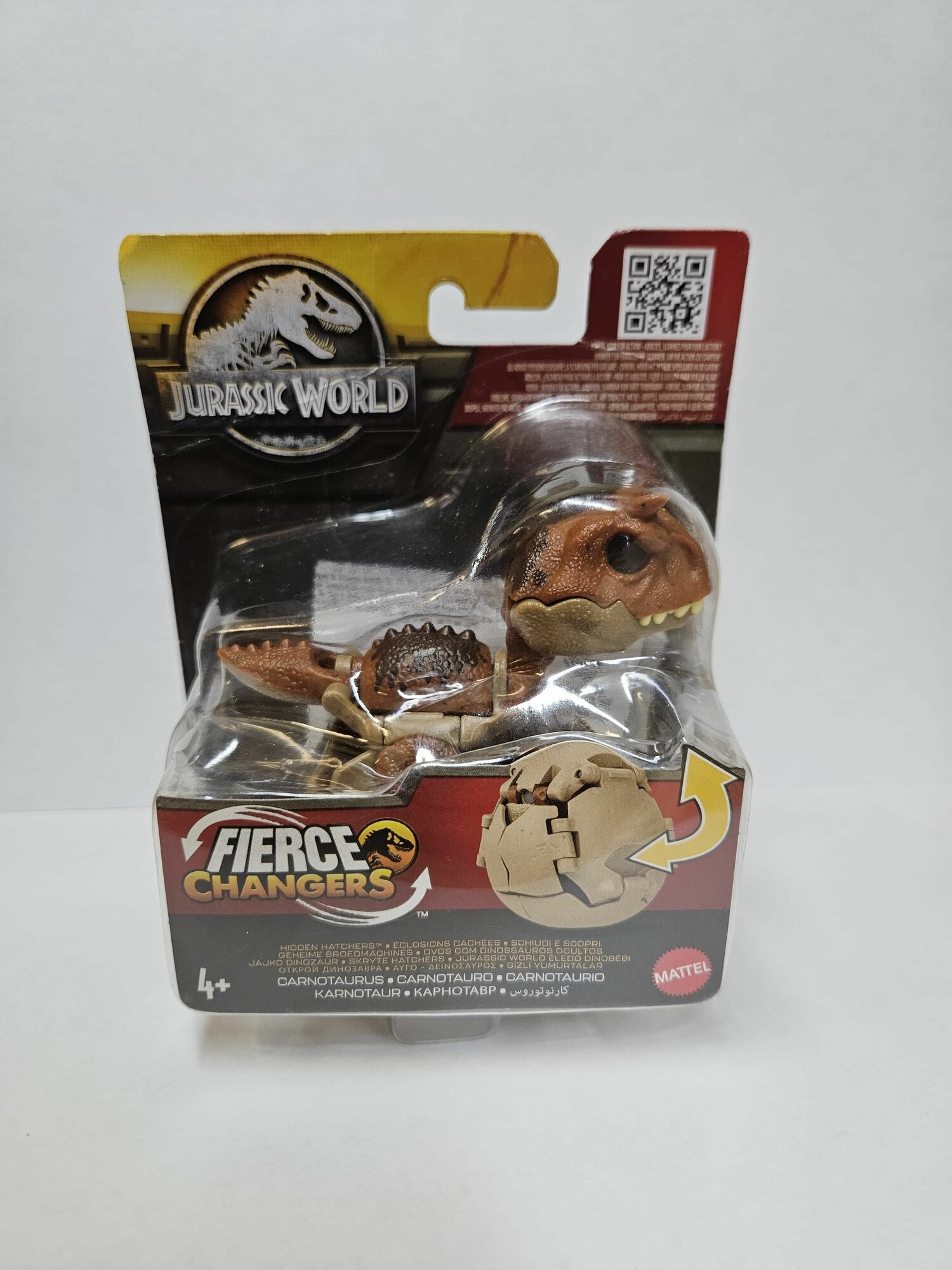 фото Фигурка Jurassic World Fierce Changers Hidden Hatchers Карнотавр HVB11