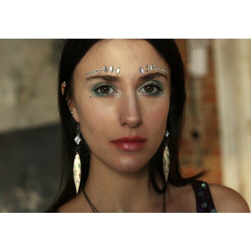 Серьги KATE SHO, стекло, желтый