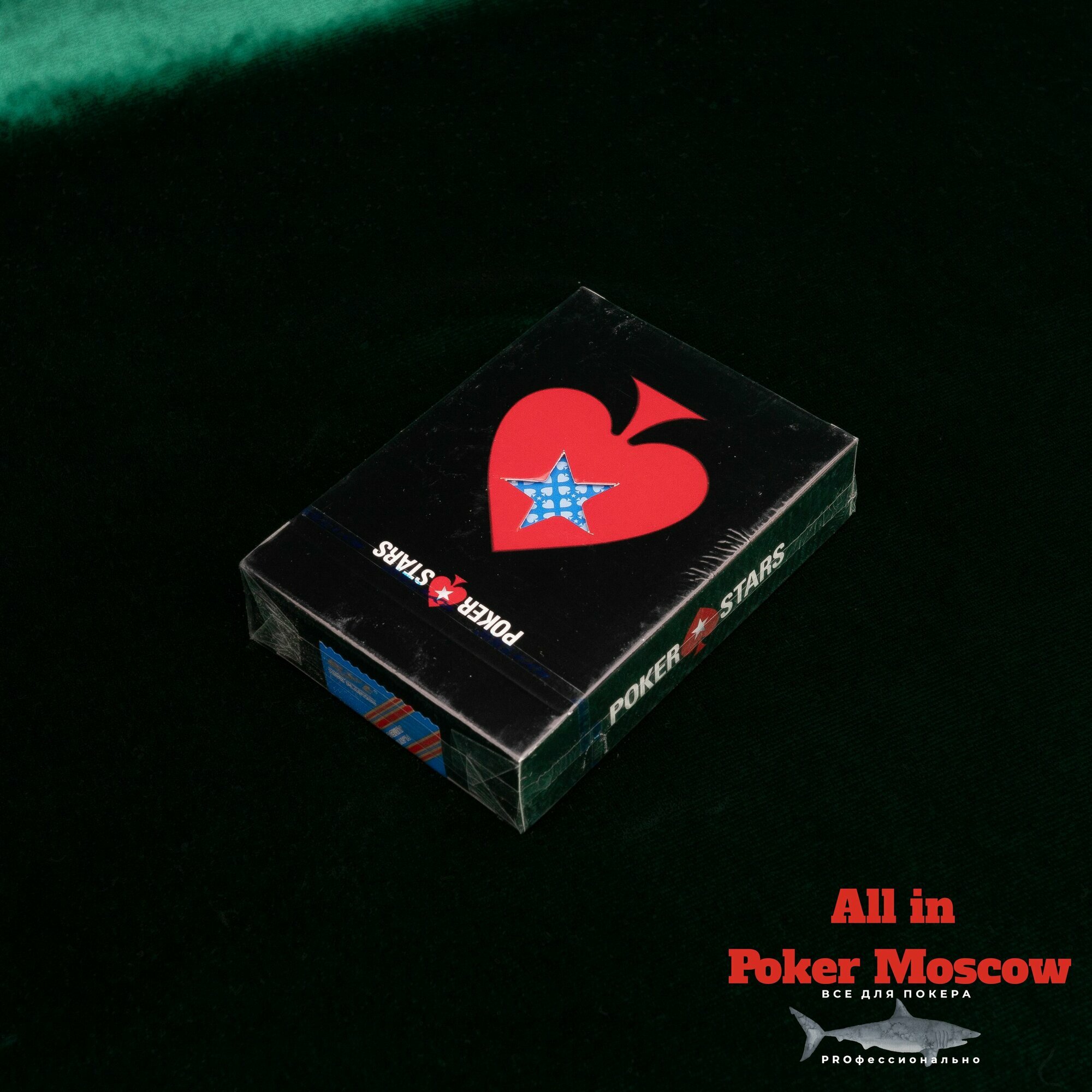 Карты игральные пластиковые Poker Stars - 1 колода Синяя