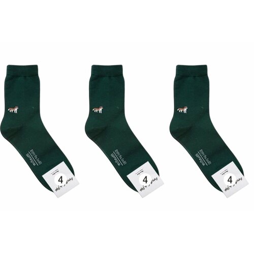 Носки GGRN, 3 пары, 3 уп., размер 39-44, зеленый