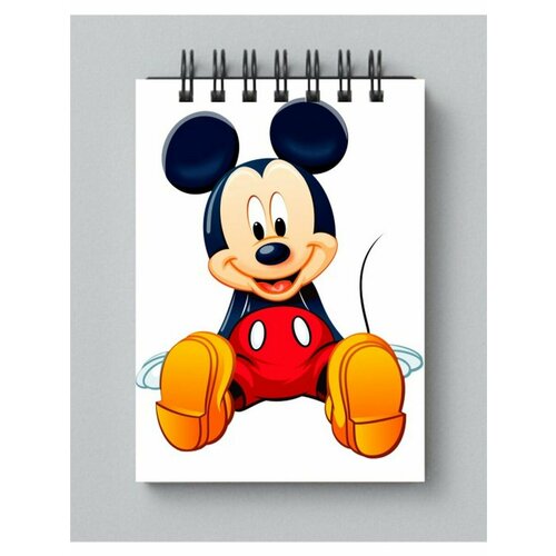 Блокнот Микки Маус, Mickey Mouse, А6 блокнот в клетку каждому своё mickey mouse микки маус плуто a4 48 листов