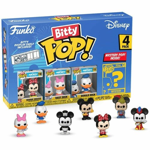 Набор фигурок Funko Disney Classic - Bitty Pop! - Minnie Mouse (Red Dress) / Daisy Duck / Donald Duck / Mystery 71320