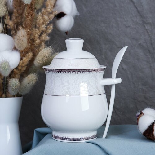 Сахарница 320 мл с ложкой 