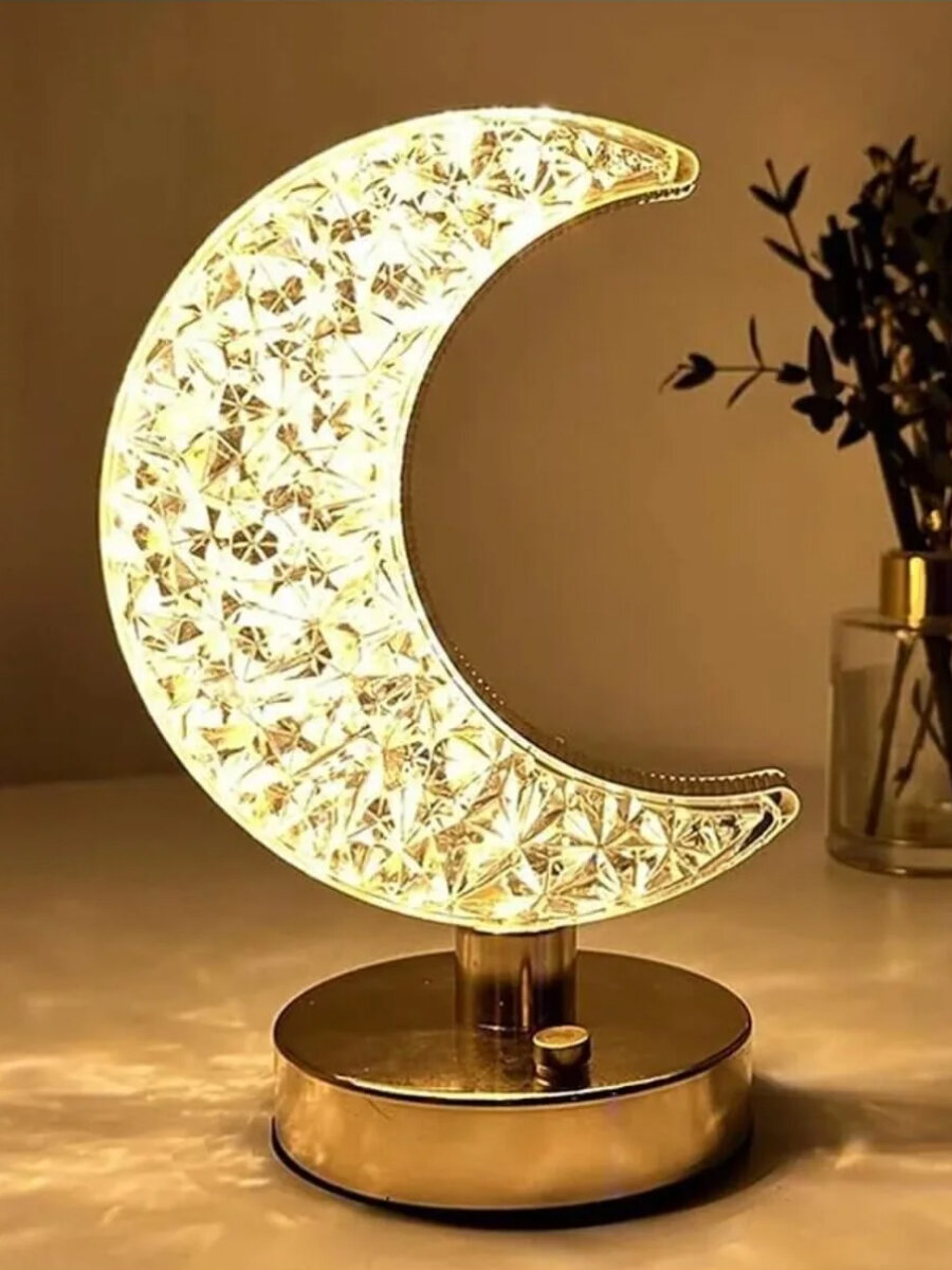 фото Светодиодная настольная лампа Moon декоративная прикроватная ночная лампа