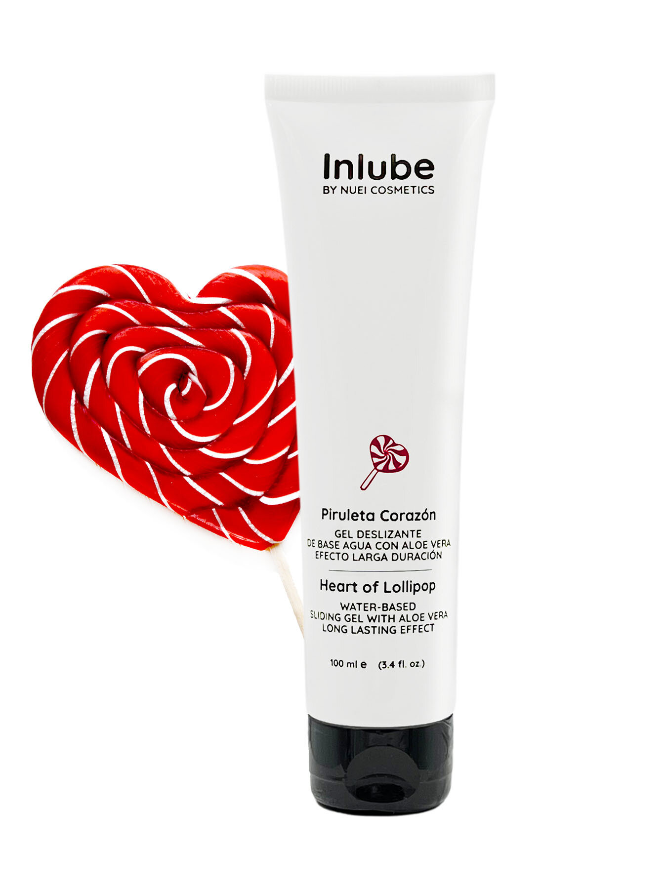 Nuei Inlube Lollipop - водный лубрикант с алоэ вера и ароматом леденцов, 100 мл