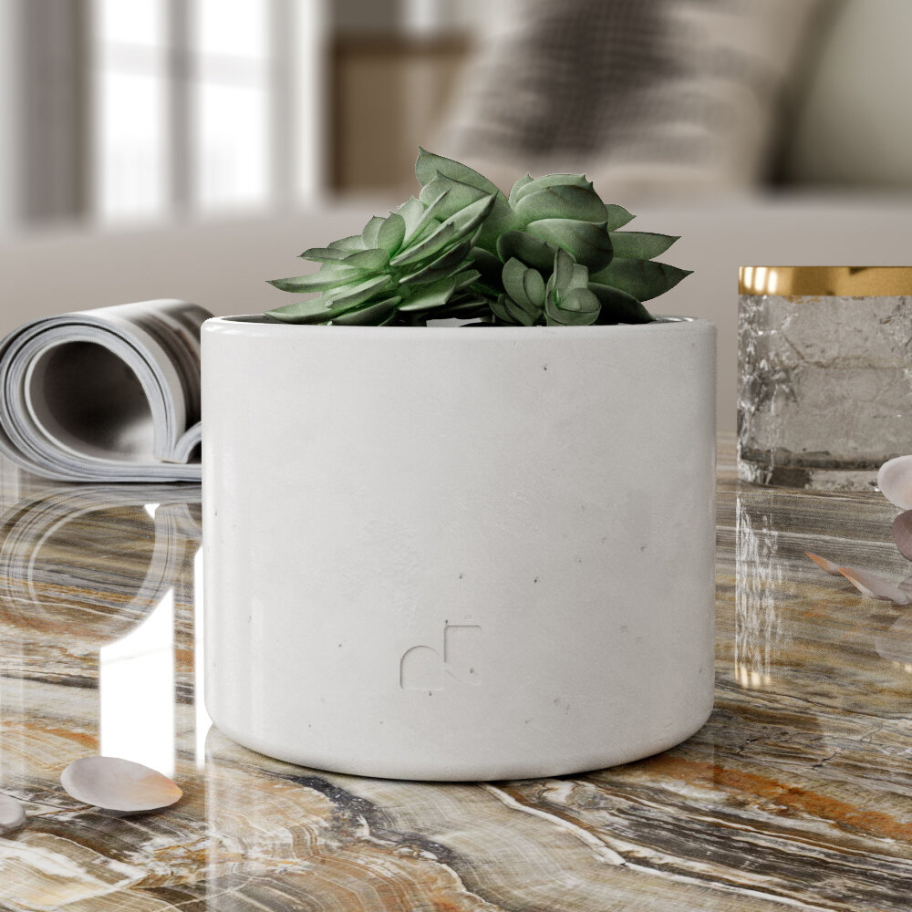 фото Кашпо для цветов и суккулентов Bordeaux XS темно-серое 0,45 л. 9*7см