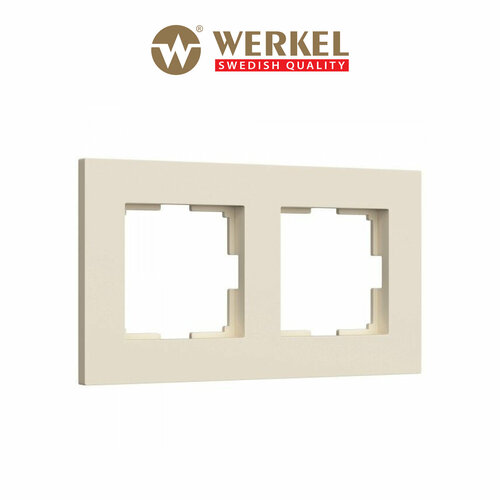 рамка werkel slab одноместная айвори матовая a062805 Рамка на 2 поста Werkel Slab W0022962 айвори матовый