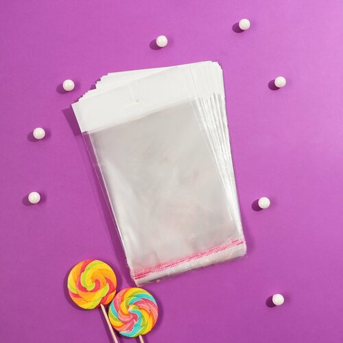 Пакет бопп с клеевым клапаном прозрачный 14 х 164 см 30 мкм 100шт 508₽