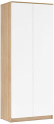 Шкаф Миф Челси белый глянец / дуб сонома Двухдверный 80.2х51.4 х202.2 см