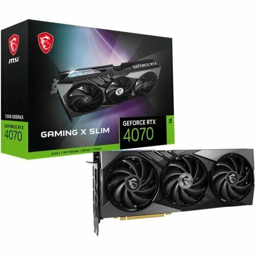 Видеокарта Msi GeForce RTX 4070 GAMING X SLIM 12G видеокарта msi rtx 3080 ti gaming x trio 12gb rtx 3080ti gam x trio 12g