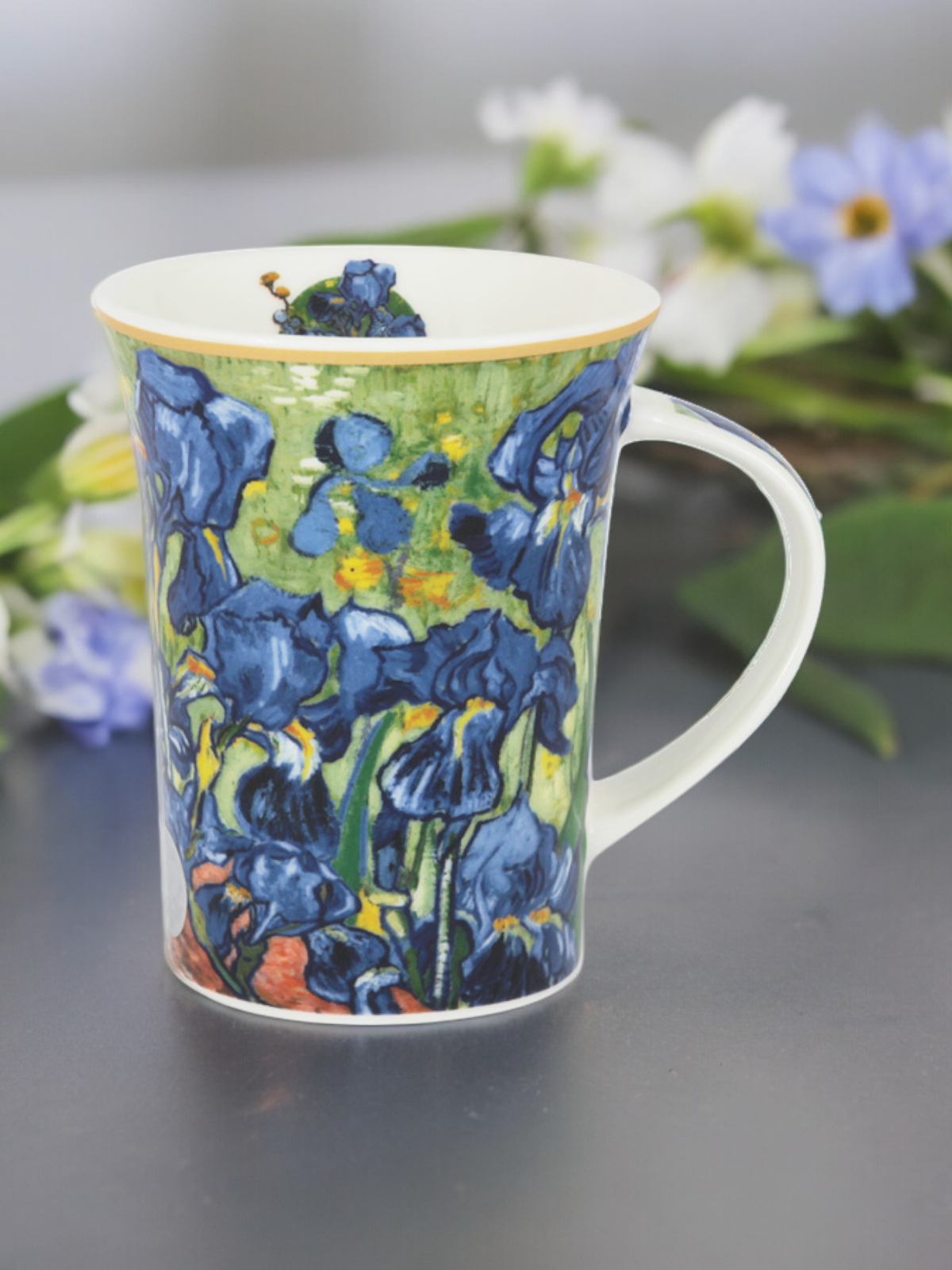 фото Кружки для чая 2 шт Carmani Ирисы, фарфоровые, 350 мл