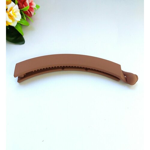 Коричневая заколка Банан для волос