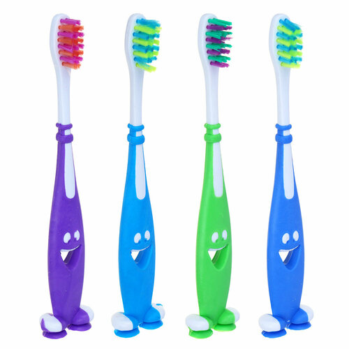 PROWAY Зубная щетка детская Улыбнись, пластик, резина, мягкая жесткость, индекс 3, степень G<6, 12 штук