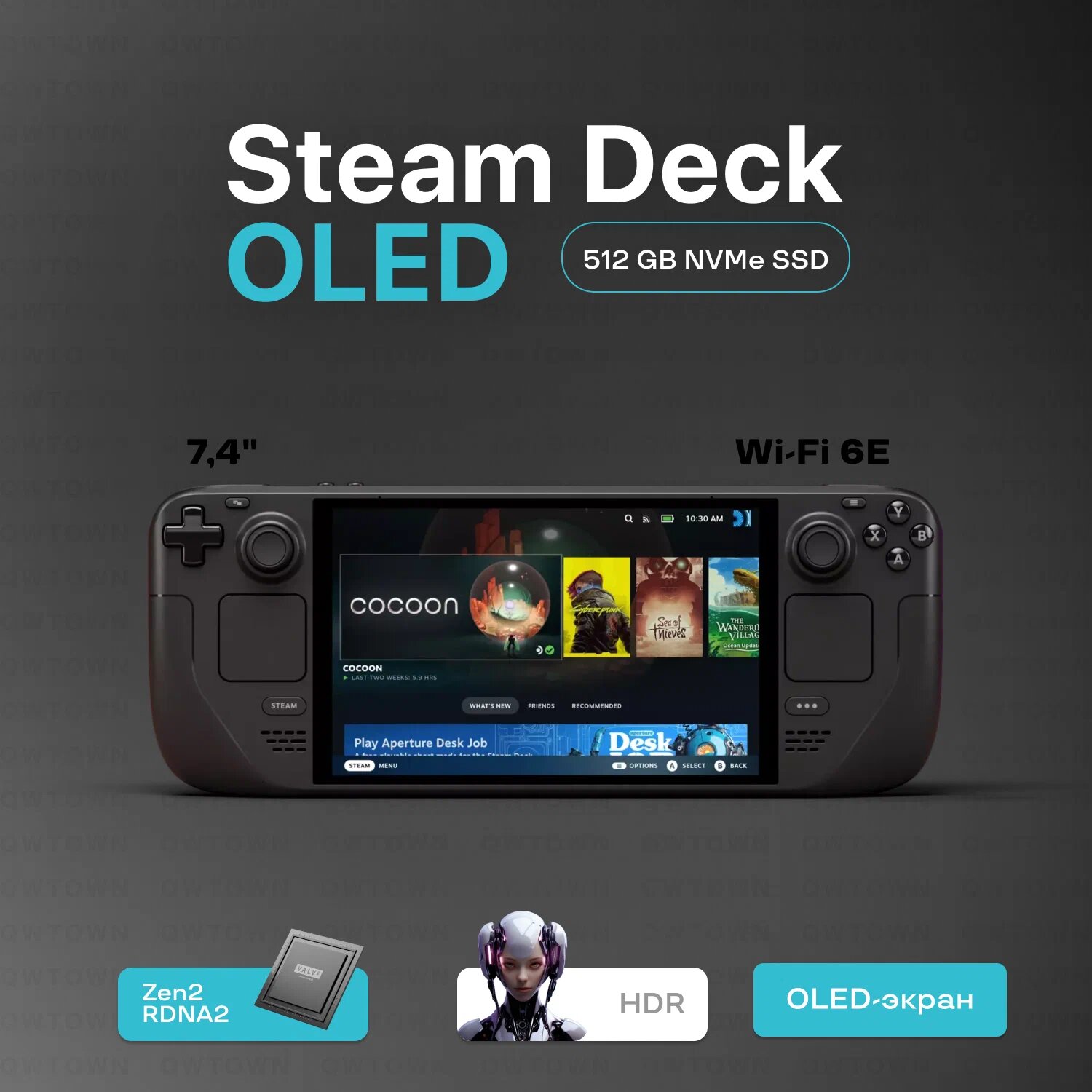 Игровая приставка Valve Steam Deck 512Gb Black