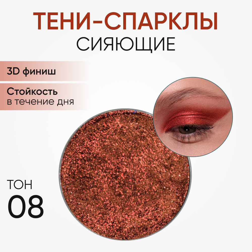 Тени для век Limoni Eye Shadow Prism, запасной блок 8 тон