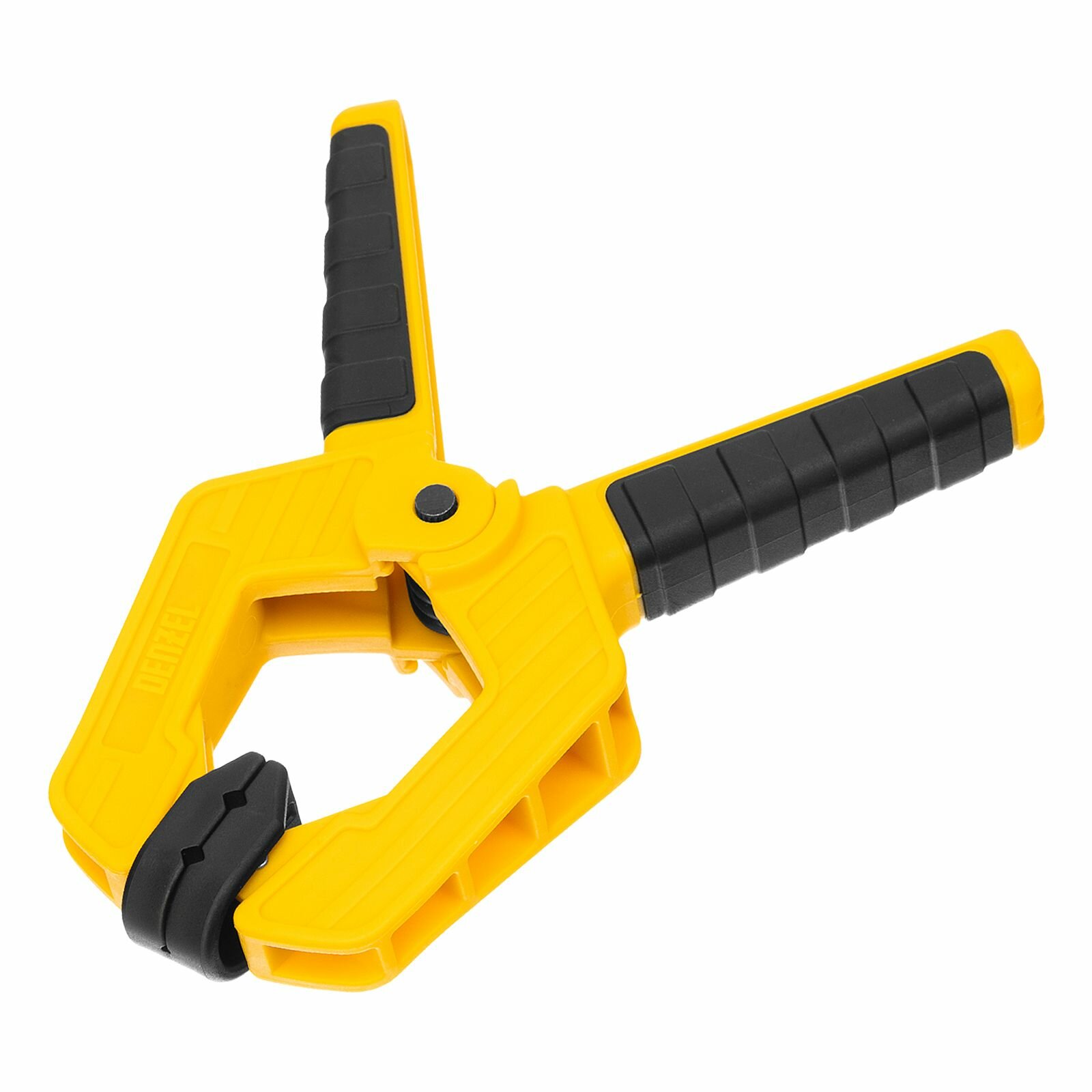 фото Струбцина клещеобразная, усиленная 80 х 60 мм, двухкомпонентные рукоятки Denzel