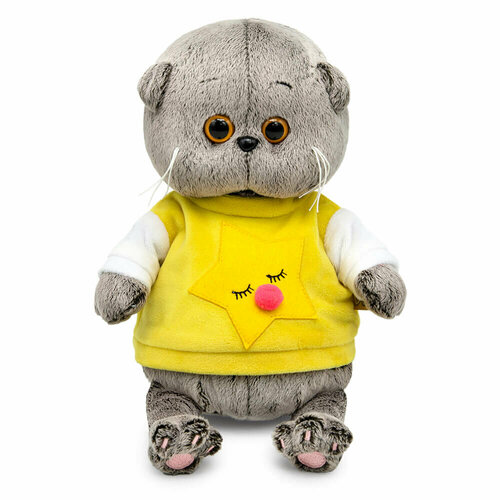 Игрушка мягкая Басик BABY в толстовке со звездой 20см
