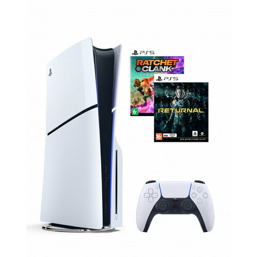 Игровая приставка Sony PlayStation 5 slim 1 TB Ratchet Clank Returnal белый 6399000₽