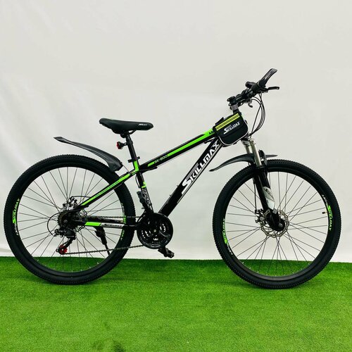 Велосипед SKILLMAX 275 2024 17 рост 150-185 см черный зеленый 2349000₽