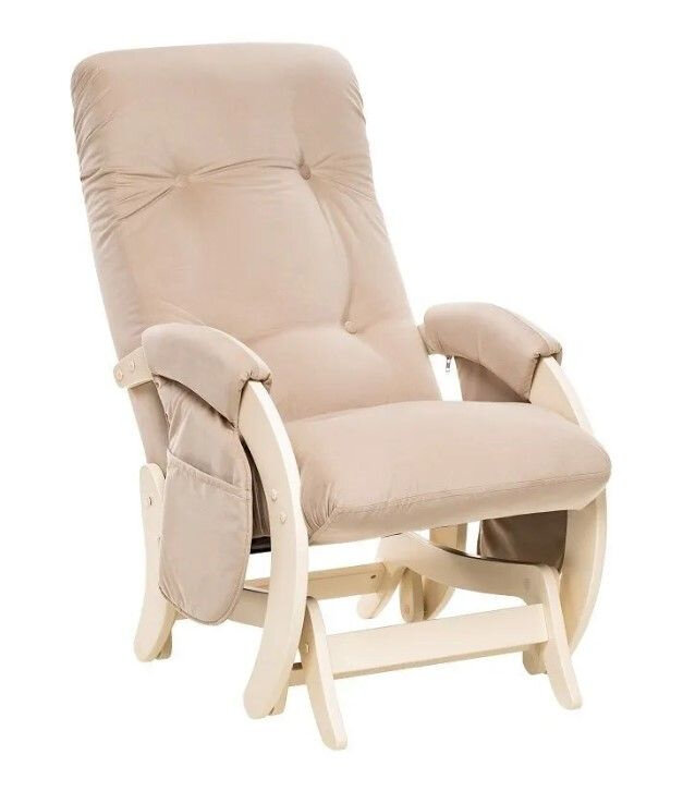 фото Кресло для кормления Milli Smile с карманами Молочный дуб, ткань V 18