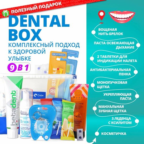 Подарочный набор Dental Set Basic бьюти бокс (дорожный набор для ухода за зубами и полостью рта)
