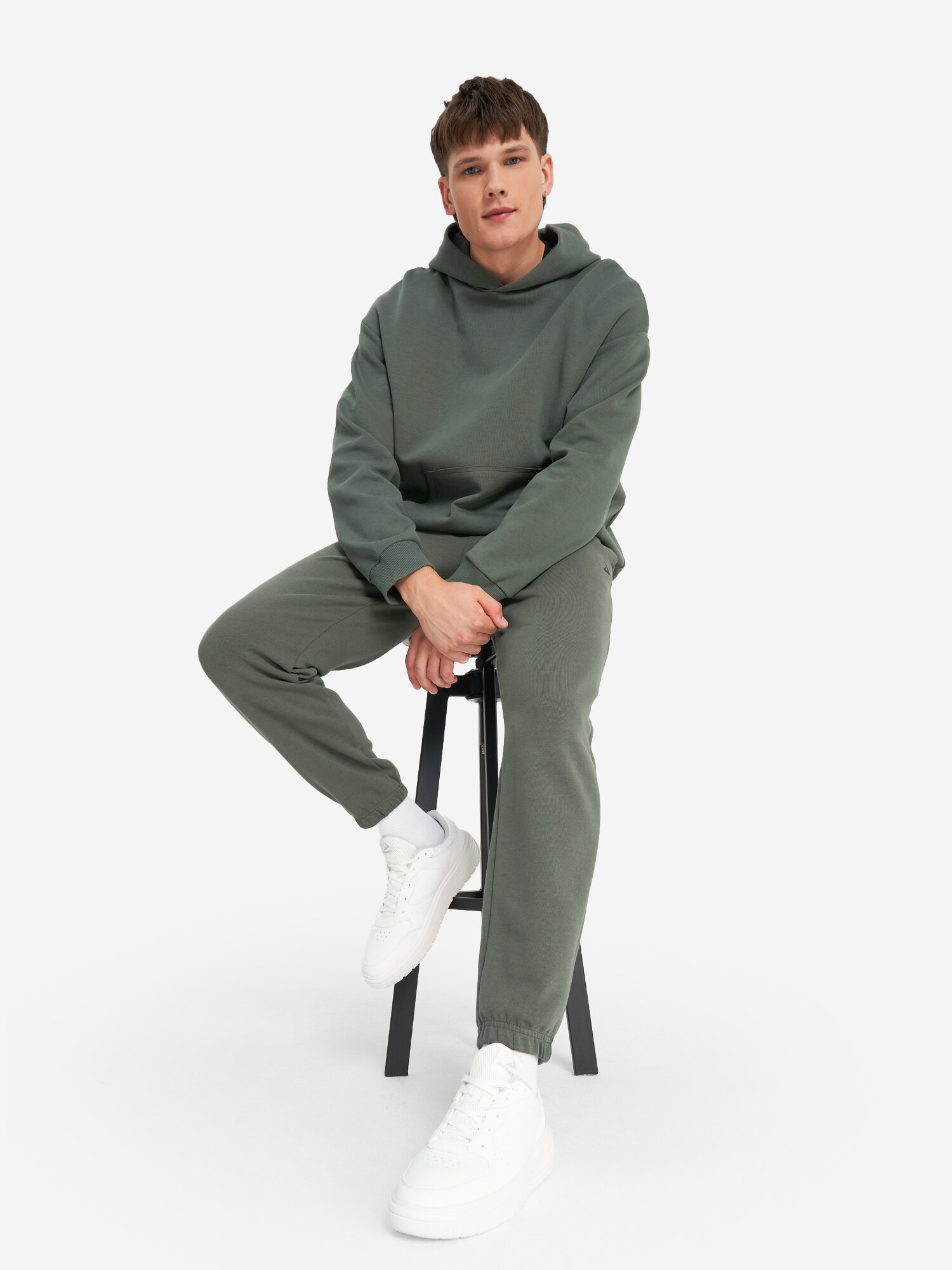 Брюки Demix, размер 60-62, зеленый, — фото 1