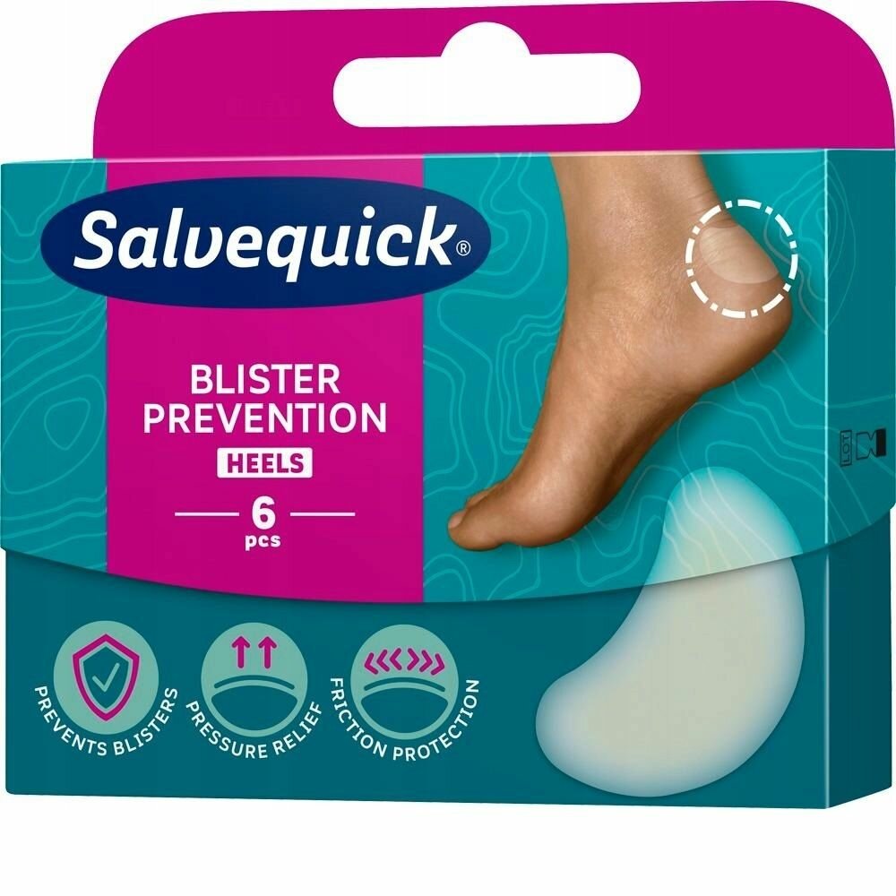 Пластырь Salvequick от мозолей для пятки водостойкий 6 шт