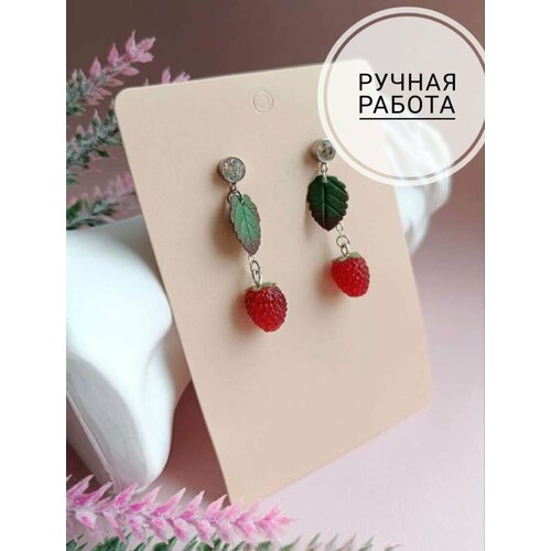 Серьги пусеты Blossom, бордовый