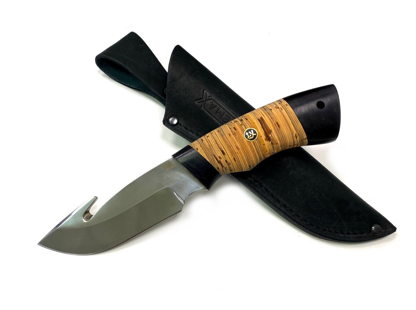 Шкуросъёмный нож Скиннер 95Х18, береста