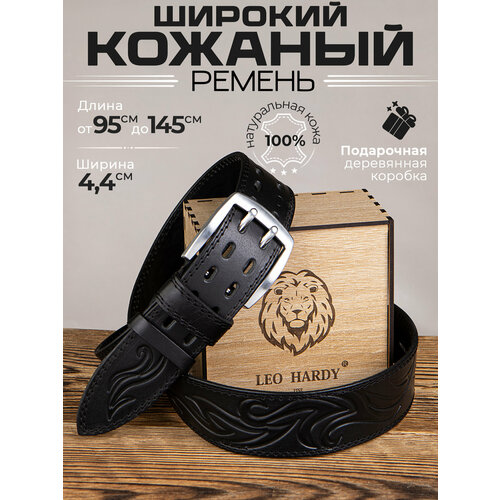 фото Ремень leo hardy для мужчин и женщин, размер 140, черный