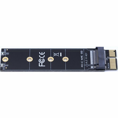 Адаптер GSMIN DP47 NVME M.2 на PCI-E 3.0 1x переходник, преобразователь (Черный)