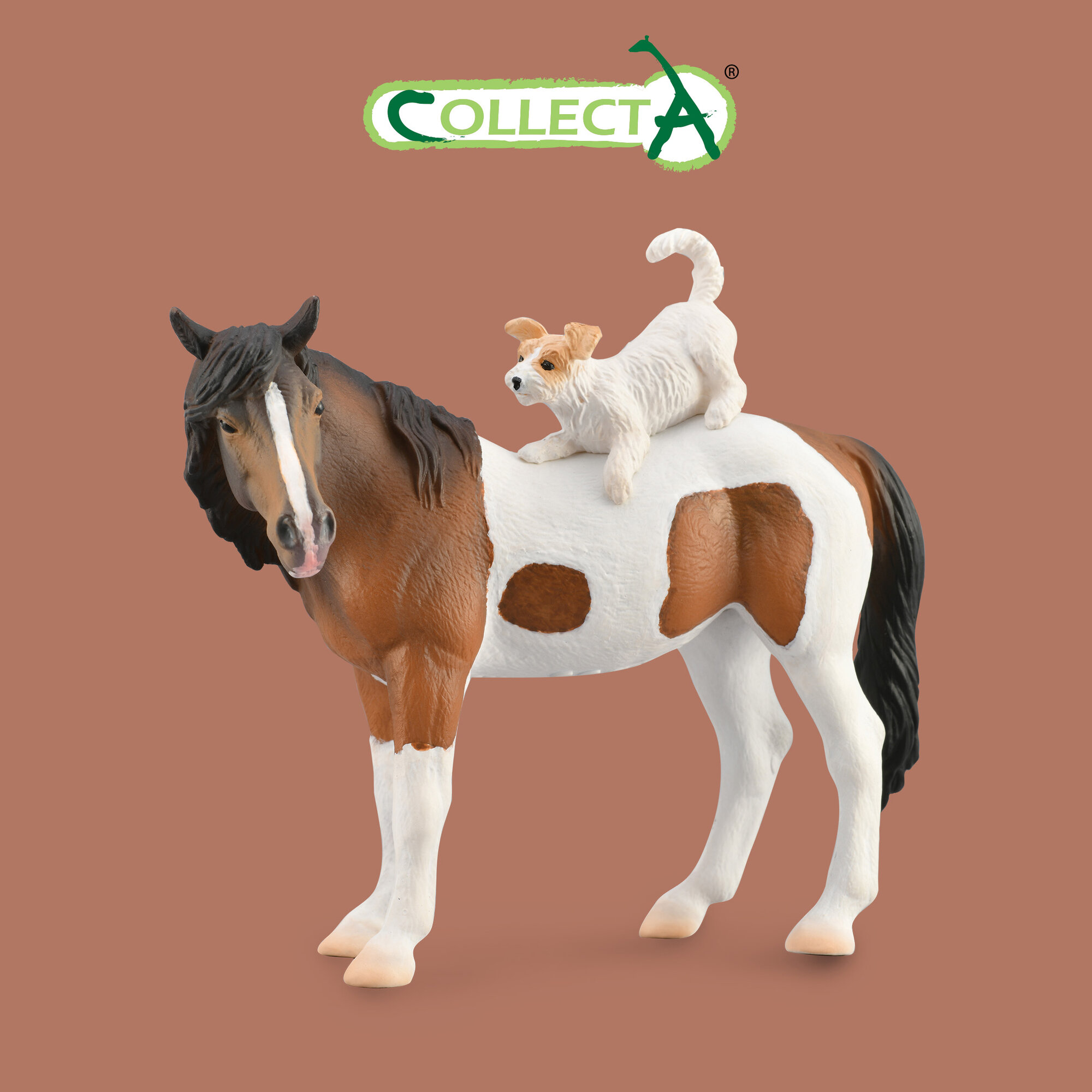 Фигурка животного Collecta "Кобыла и терьер" высота 11 см, 88891b