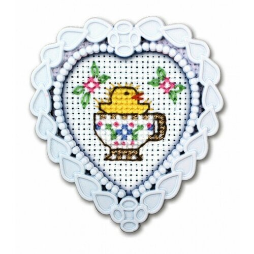 Набор для вышивания РТО #FA019 Мини-набор с рамочкой, Счетный крест, 3.5 x 3.5 см