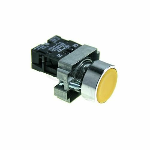 Кнопка Saroglidi Electric SBY5 10/Y (1NO), металлическая, желтая, без подсветки