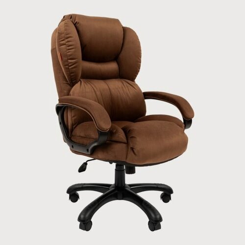 Изображение товара Кресло руководителя Chairman Home 434 Россия ткань Т-14 коричневое (черный пластик)