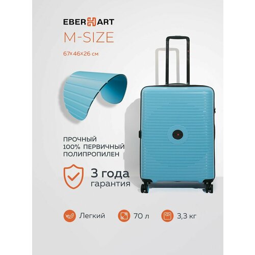 Чемодан Eberhart 70 л размер M голубой 27170₽
