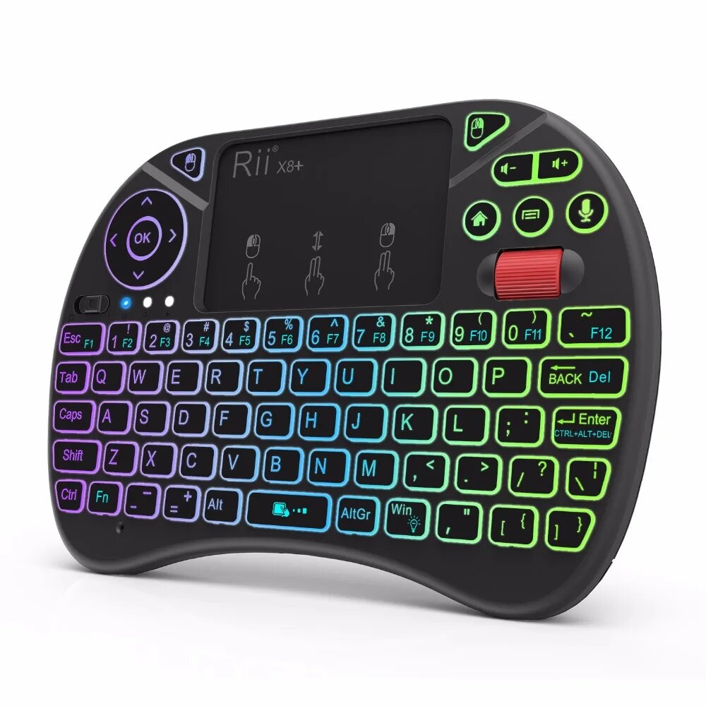 RII X8+ мини беспроводная клавиатура с тачпадом, Russian Keyboard
