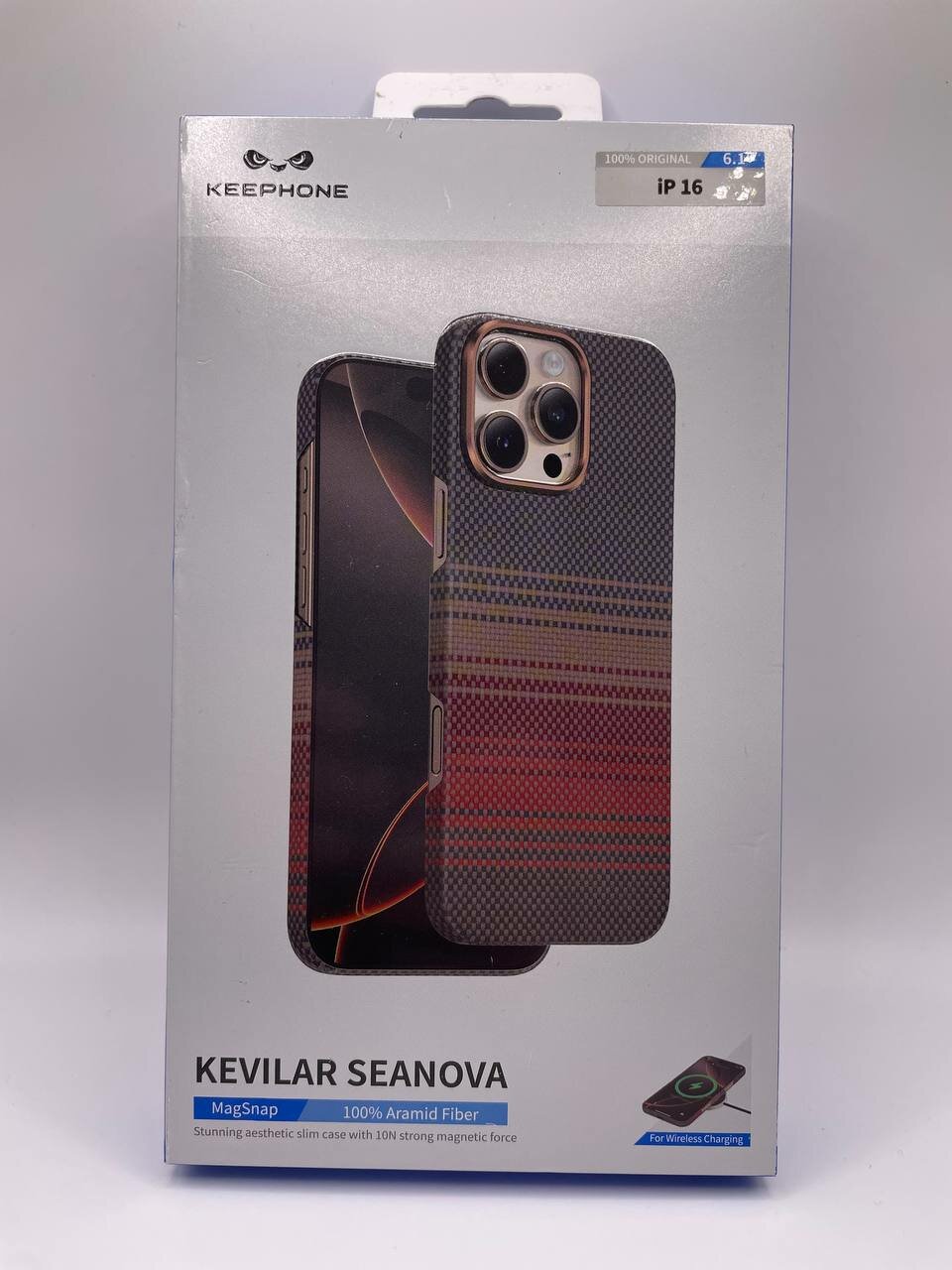 Чехол для iPhone 16 Keephone Kevilar MagSafe, Кевларовый чехол для Айфона 16 с магсейф / Закат