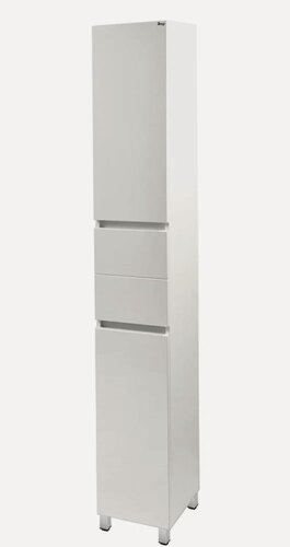 Изображение товара Пенал Emmy "Джерси 35" для ванной комнаты, 2 ящика, левый, 190х35х32 см, белый, МДФ