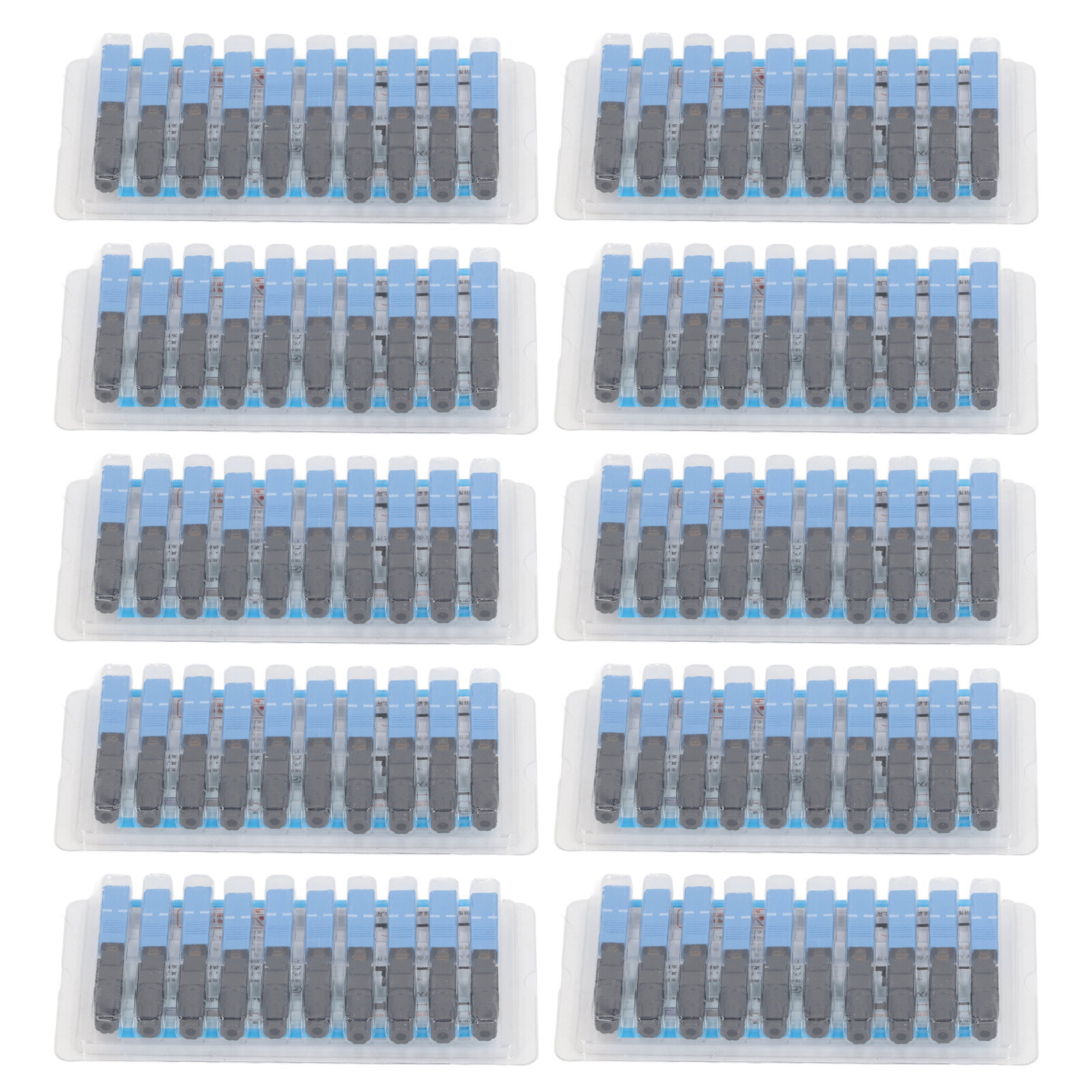 100 шт. Комплект разъемов оптоволоконного кабеля Embedded SC UPC Connectors Telecom Grade