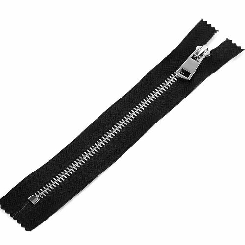 фото Молния maxzipper мет. титан №5 никель 18см н/р цв. цв. f322 черный уп.1 шт max zipper